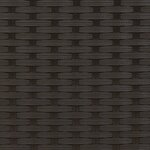 vidaXL Chaise longue avec auvent et coussins noir résine tressée