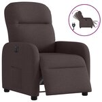vidaXL Fauteuil inclinable électrique Marron foncé Tissu