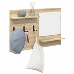 vidaXL Porte-manteau mural avec étagère Chêne sonoma 90 x 10 x 50 cm