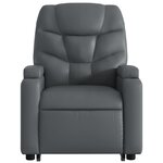 vidaXL Fauteuil inclinable Gris Similicuir