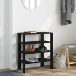 vidaXL Étagère à chaussures noir 61x32x70 cm bois d'ingénierie