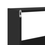 vidaXL Armoire murale 158x18x53 cm noir bois d'ingénierie