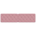 vidaXL Coussin de tête de lit rose 200 cm velours