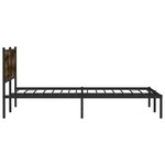 vidaXL Cadre de lit en métal sans matelas chêne fumé 200x200 cm