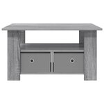 vidaXL Table basse Gris Sonoma 77 x 55 x 42 cm Bois d'ingénierie