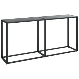 vidaXL Table console Noir 160x35x75 5 cm Verre trempé