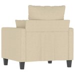 vidaXL Fauteuil Crème 60 cm Tissu