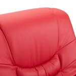 Vidaxl chaise inclinable rouge similicuir
