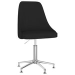 vidaXL Chaise pivotante de salle à manger Noir Tissu