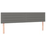 vidaXL Têtes de lit 2 Pièces Gris foncé 80x5x78/88 cm Tissu