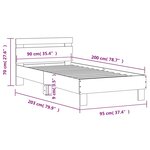 vidaXL Cadre de lit sans matelas avec tête de lit blanc 90x200 cm