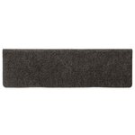 vidaXL Tapis d'escalier autocollants 15 pièces 65 x 21 x 4 cm Anthracite Bord rectangulaire