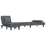 vidaXL Canapé-lit en forme de L gris 255x140x70 cm velours