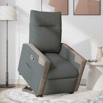 vidaXL Fauteuil inclinable Gris foncé Tissu