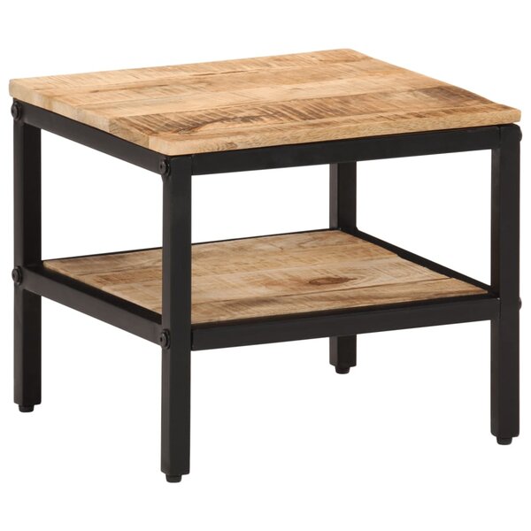 vidaXL Table basse 35x35x30 cm bois de manguier massif brut