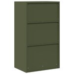 vidaXL Armoire de rangement Vert olive 60 x 40 x 105 cm Acier
