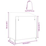 vidaXL Housse pour balancelle d'extérieur 155 x 95 x 165 cm