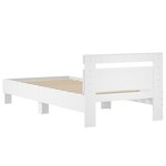 vidaXL Cadre de lit avec tête de lit blanc 90x200 cm bois d'ingénierie