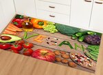 Tapis de cuisine imprimé 50 x 80 cm - Vert