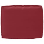 vidaXL Coussin de palette pour dossier Rouge vin 50 x 40 x 12 cm en tissu Oxford