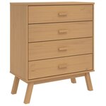 vidaXL Armoire à tiroirs OLDEN marron bois de pin solide