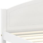 vidaXL Cadre de lit Blanc Bois de pin massif 160x200 cm