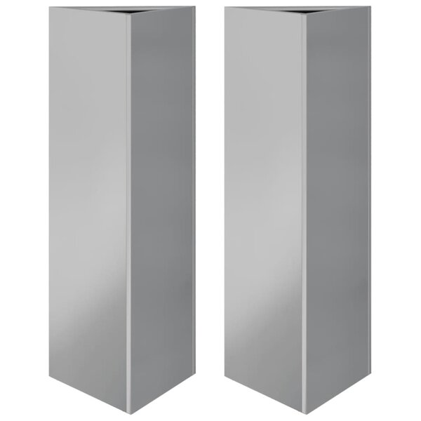 vidaXL Jardinières 2 Pièces triangulaire 30x26x75 cm acier galvanisé