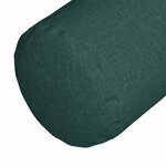 vidaXL Coussins d'accent 2 Pièces Vert foncé Ø 25 x 70 cm tissu