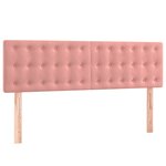 vidaXL Sommier à lattes de lit avec matelas Rose 140x190 cm Velours