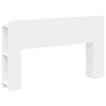 vidaXL Cabinet de Tête de Lit avec stockage Blanc 135 x 18 5 x 80 cm