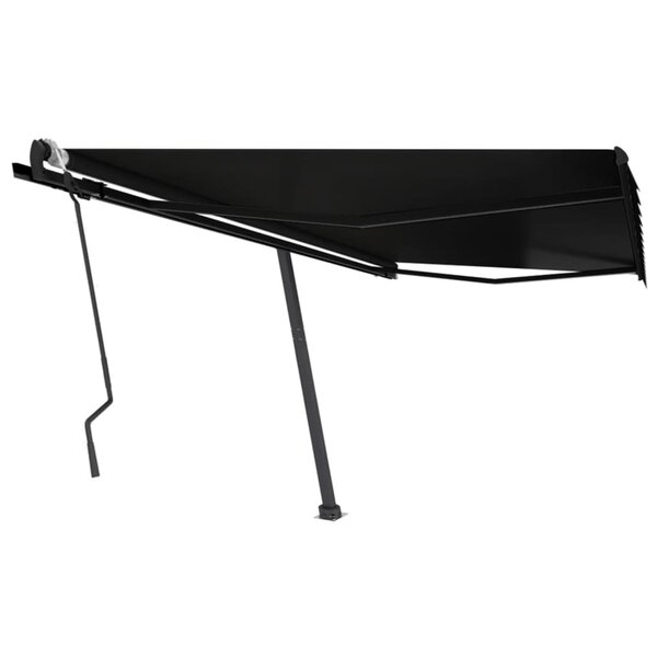 vidaXL Auvent manuel rétractable sur pied 450x300 cm Anthracite