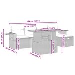 vidaXL Salon de jardin avec coussins 6 Pièces beige résine tressée