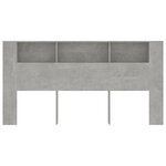 vidaXL Armoire de tête de lit Gris béton 200x18 5x104 5 cm