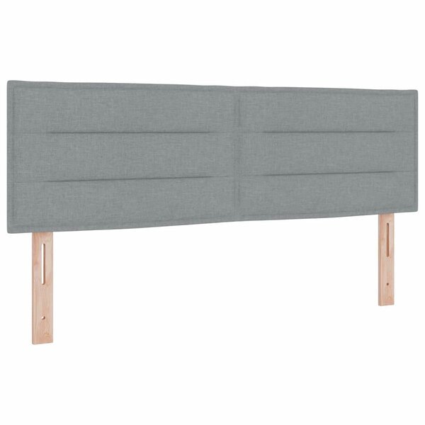 vidaXL Tête de lit LED avec des lumières à LED Gris clair 160 cm tissu