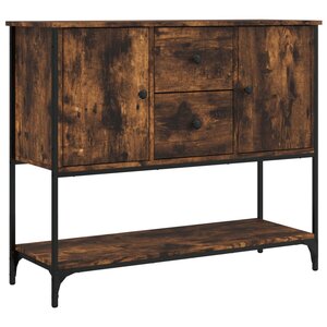 vidaXL Buffet chêne fumé 100x36x85 cm bois d'ingénierie