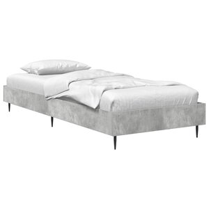 vidaXL Cadre de lit Gris béton 80 x 200 cm Bois d'ingénierie