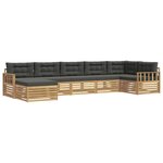 vidaXL Ensemble de canapés d'extérieur 7 pc Blanc et anthracite