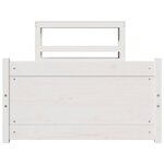 vidaXL Cadre de lit avec tête de lit sans matelas blanc 75x190 cm
