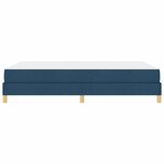 vidaXL Lit à ressorts Bleu  marron 140 x 190 cm Tissu  Bois Engineered