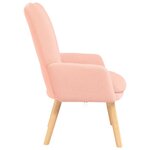 vidaXL Fauteuil relaxant Rose 63 x 67 x 94 cm tissu