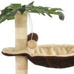 vidaXL Arbre à chat avec griffoir en sisal 50 cm Beige et Marron
