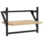 vidaXL Étagères murales avec barres 2 Pièces chêne sonoma 40x25x30 cm