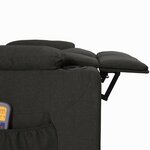 vidaXL Fauteuil de massage Noir Tissu