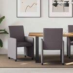 vidaXL Chaises de salle à manger 2 Pièces Gris 57 x 66 x 94 cm Faux cuir