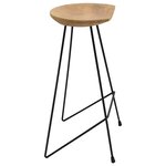vidaXL Tabourets de bar lot de 2 bois de teck massif