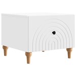 vidaXL Table basse avec tiroir Blanc 49 x 50 x 40 cm Bois d'ingénierie