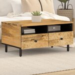 vidaXL Table basse 80x54x40 cm bois de manguier massif