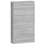vidaXL Armoire à chaussures Sonoma gris 59x17x108 cm Bois d'ingénierie