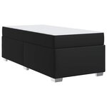 vidaXL Cadre de lit avec matelas Noir 100 x 200 cm tissu