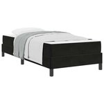 vidaXL Lit à ressorts avec matelas Noir 90 x 220 cm tissu